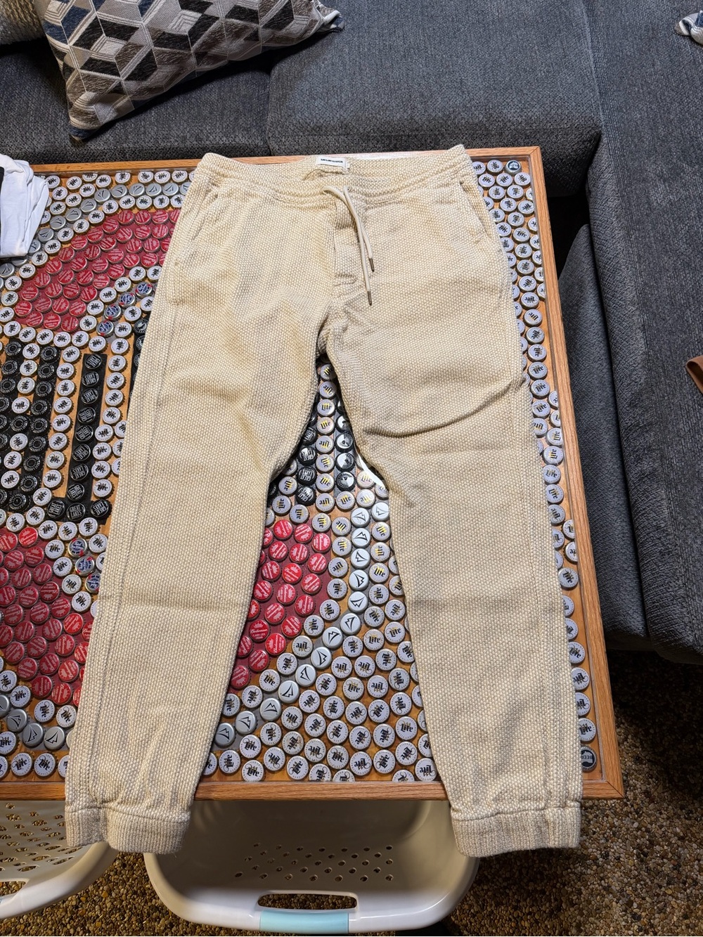 Taylor Stitch Beige Knit Jogger Pants The Apres